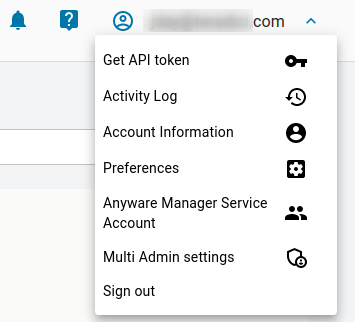 Anyware Manager Service Account